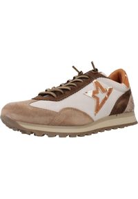 QUERCETTI - Buty CETTI C1259SRA INV26 Brązowy. Kolor: beżowy. Materiał: tkanina, skóra. Styl: sportowy