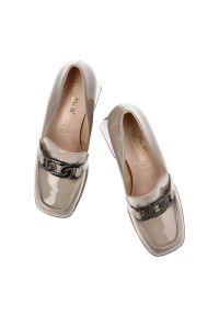Szare Półbuty S.Barski Damskie Eleganckie Obuwie. Zapięcie: bez zapięcia. Kolor: szary. Materiał: skóra ekologiczna. Szerokość cholewki: normalna. Styl: elegancki #6