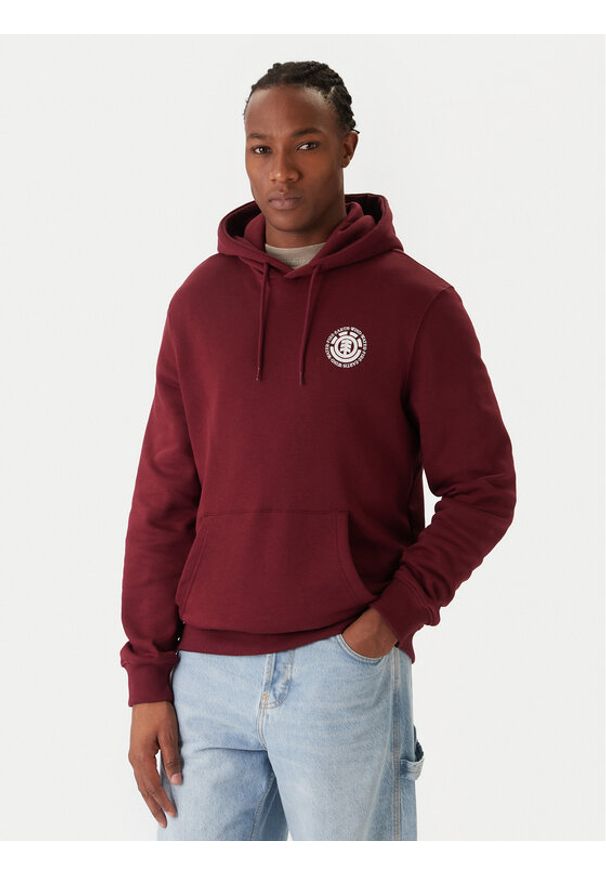 Element Bluza Seal ELYSF00295 Bordowy Regular Fit. Kolor: czerwony. Materiał: bawełna