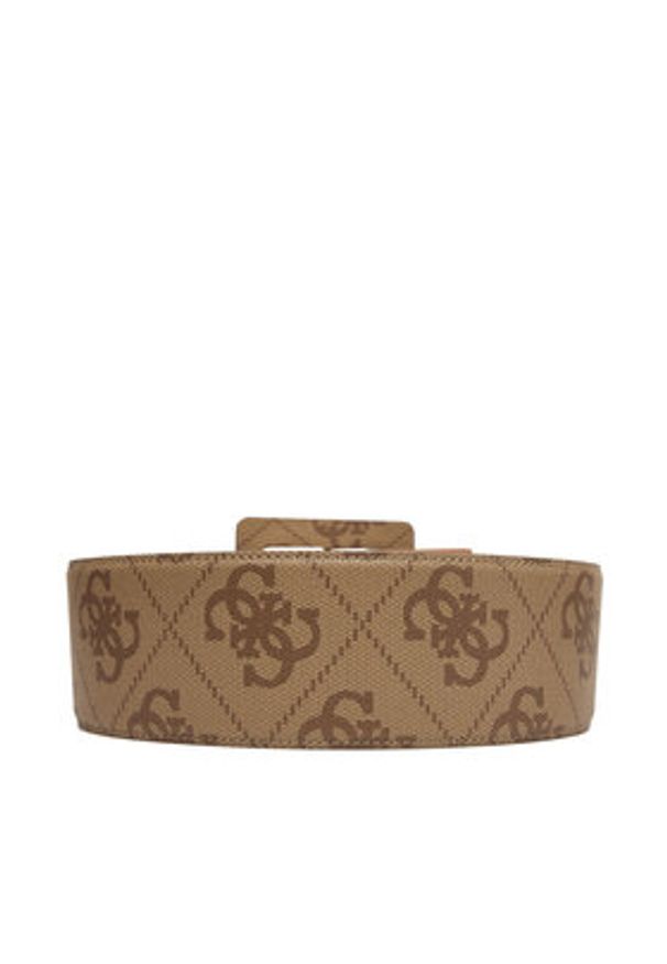 Guess Pasek Damski BW9247 P5370 Beżowy. Kolor: beżowy. Materiał: skóra