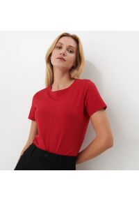 Mohito - Bawełniana koszulka - Czerwony. Kolor: czerwony. Materiał: bawełna #1