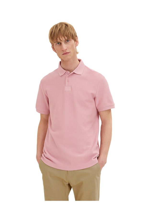 Tom Tailor Polo 1035564 Różowy Regular Fit. Typ kołnierza: polo. Kolor: różowy. Materiał: bawełna