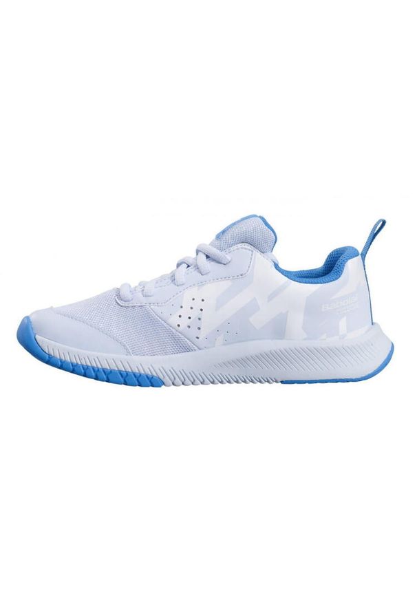 Buty tenisowe dziecięce Babolat Pulsion AC Kid white/illusion blue 28. Kolor: biały, wielokolorowy, niebieski. Sport: tenis