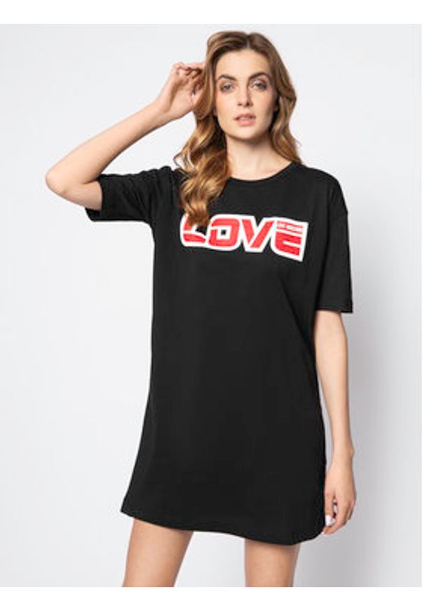 Love Moschino - Sukienka codzienna LOVE MOSCHINO. Okazja: na co dzień. Kolor: czarny. Typ sukienki: proste. Styl: casual