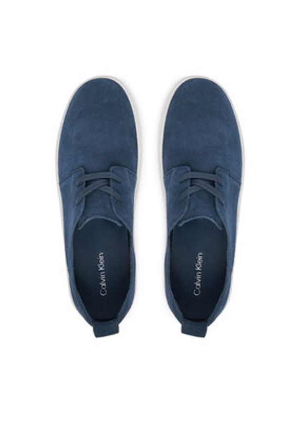 Calvin Klein Półbuty Hybrid Clean Derby Su HM0HM02324 Niebieski. Kolor: niebieski. Materiał: zamsz, skóra
