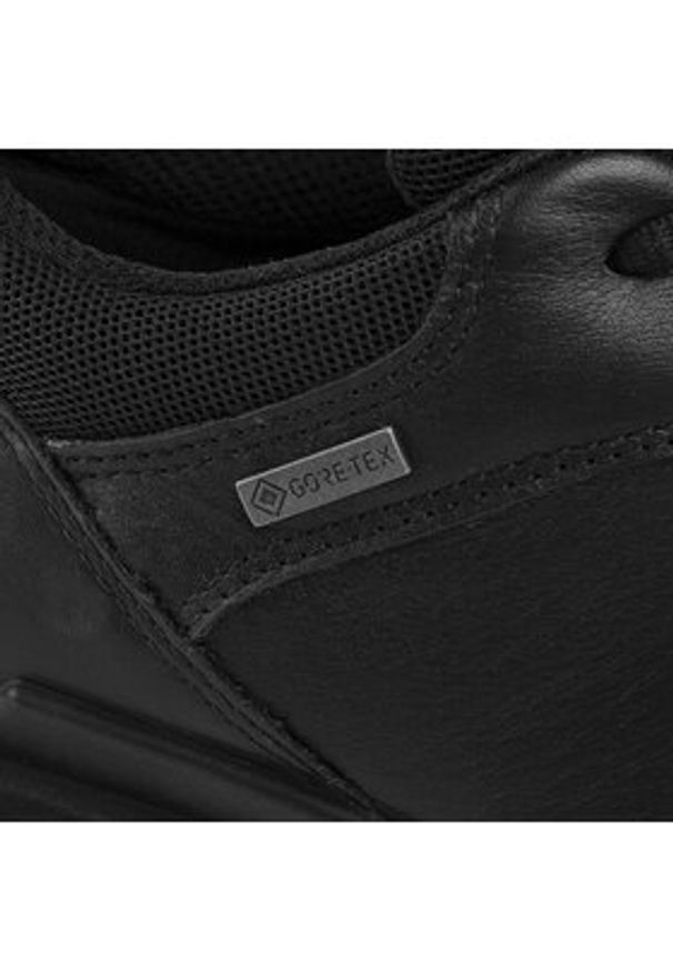 ecco - ECCO Sneakersy Exostride W GORE-TEX 83530301001 Czarny. Kolor: czarny. Materiał: skóra. Technologia: Gore-Tex