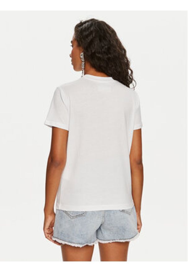 Versace Jeans Couture T-Shirt 76HAHG03 Biały Regular Fit. Kolor: biały. Materiał: bawełna