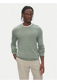 Lindbergh Sweter 30-80043 Beżowy Slim Fit. Kolor: beżowy. Materiał: wiskoza