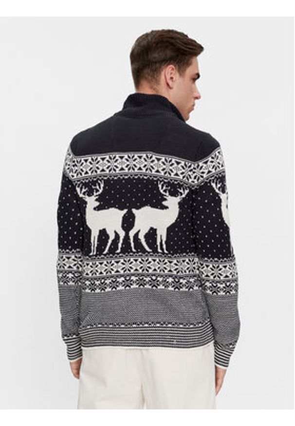 Brave Soul Sweter MK-248CRATCHITB Granatowy Regular Fit. Kolor: niebieski. Materiał: syntetyk