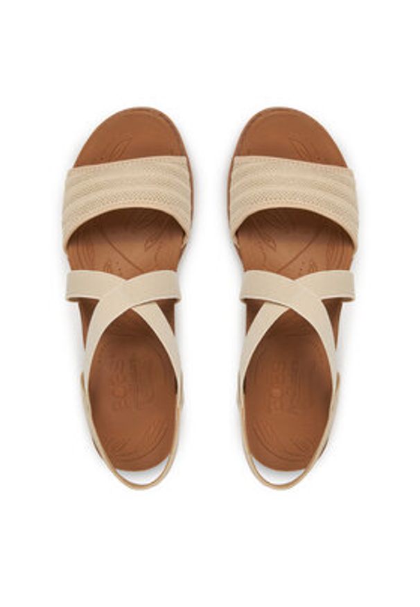 skechers - Skechers Sandały BOBS Arch Fit Beach Kiss-Boho Beyond 114013/NAT Beżowy. Kolor: beżowy. Materiał: materiał. Styl: boho