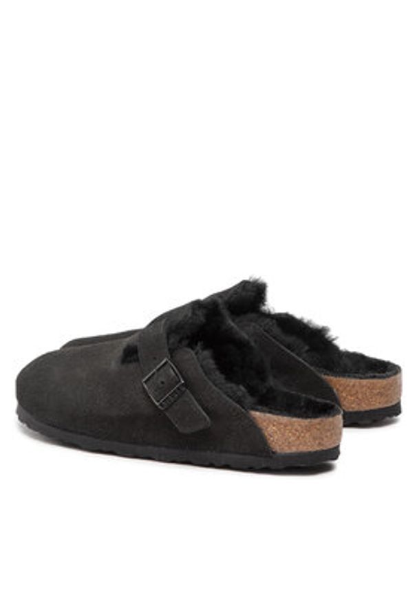 Birkenstock Kapcie Boston Vl/Shearling 0259883 Czarny. Kolor: czarny. Materiał: welur, skóra