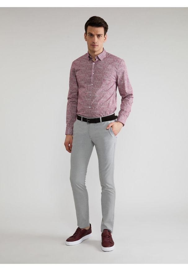 Pako Lorente - PAKO LORENTE – Spodnie męskie szare P22SF-WX-001-S-0. Okazja: na co dzień. Kolor: szary. Materiał: poliester, elastan, wiskoza. Wzór: gładki. Styl: casual, klasyczny