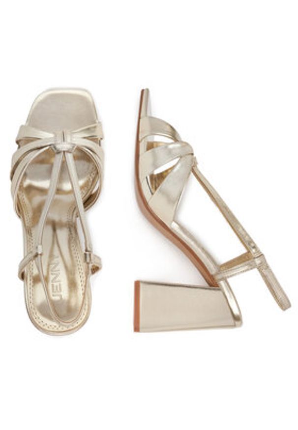 Jenny - JENNY Sandały CWYYS164-02 Złoty. Kolor: złoty. Materiał: skóra