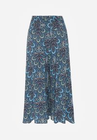 Renee - Granatowe Spodnie z Gumką w Pasie i Szerokimi Nogawkami z Wiskozy Adotria. Kolor: niebieski. Materiał: wiskoza #5