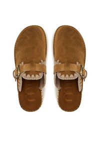 Mou Espadryle Jute clog plain MU.SW641000A Brązowy. Kolor: brązowy. Materiał: zamsz, skóra #6