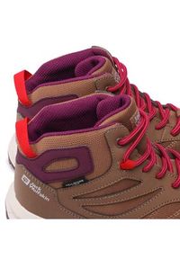 Jack Wolfskin Sneakersy Woodland Texapore Mid K 4042152 Brązowy. Kolor: brązowy. Materiał: materiał #3