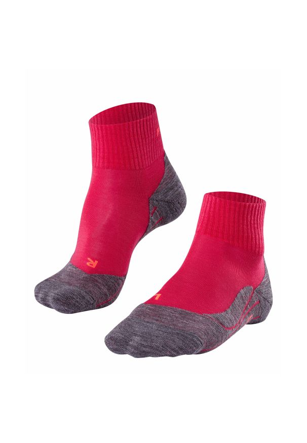 Krótkie skarpety damskie Falke TK5. Kolor: czerwony, wielokolorowy, różowy. Sport: fitness, turystyka piesza