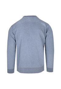 Męski Sweter Pako Jeans - Wełniany - Niebieski Melanż. Kolor: niebieski. Materiał: wełna, akryl. Wzór: melanż. Styl: klasyczny, elegancki #3