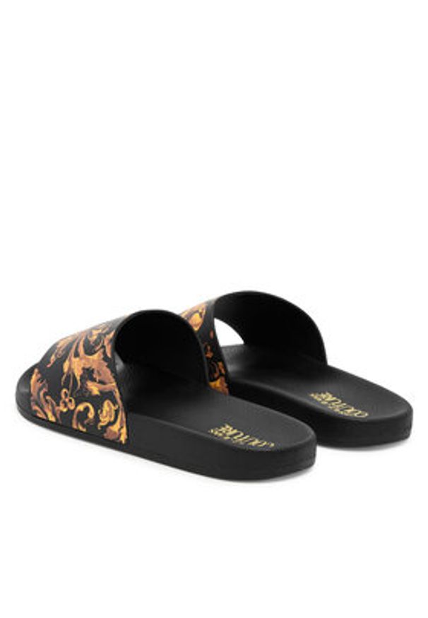 Versace Jeans Couture Klapki 79YA3SQ4 ZS365 G89 Czarny. Kolor: czarny