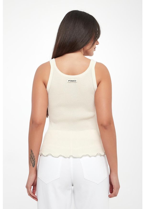 Pinko - Top damski prążkowany Mulinello PINKO. Materiał: prążkowany