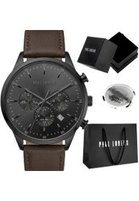 Zegarek Paul Lorens Zegarek męski LARGO skórzany Dual Time. Materiał: skóra #1