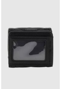 Guess - GUESS Czarny mały portfel Lovide. Kolor: czarny. Materiał: skóra ekologiczna. Wzór: jodełka #4