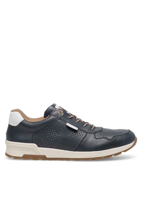 Rieker Sneakersy 15108-14 Niebieski. Kolor: niebieski. Materiał: skóra