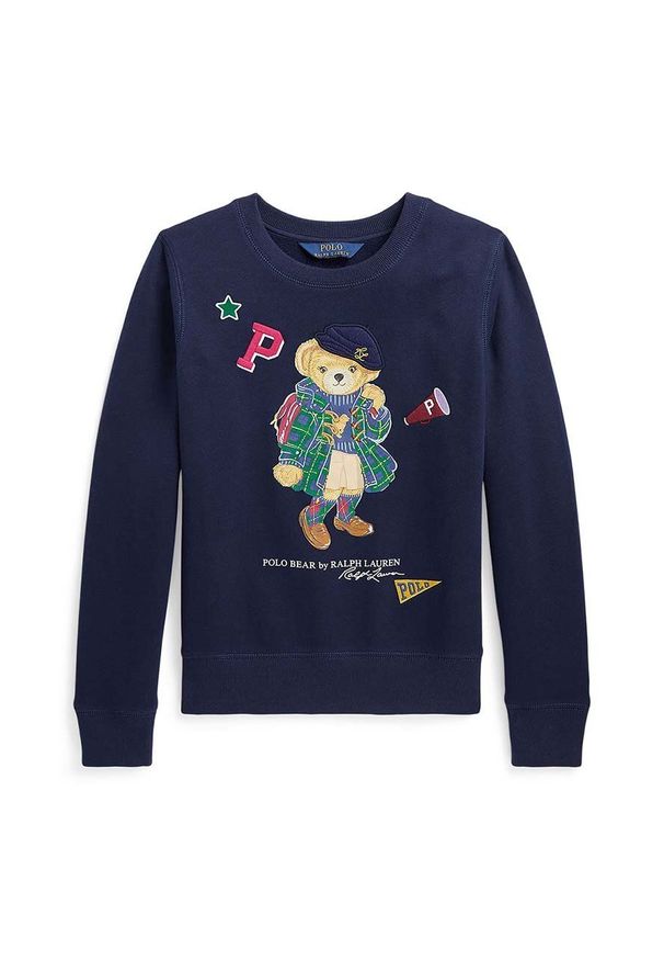 Polo Ralph Lauren sweter dziecięcy kolor granatowy lekki. Okazja: na co dzień. Typ kołnierza: polo. Kolor: niebieski. Styl: casual
