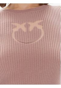 Pinko Sweter Tricheco 102019 A18M Różowy Regular Fit. Kolor: różowy. Materiał: wełna #4