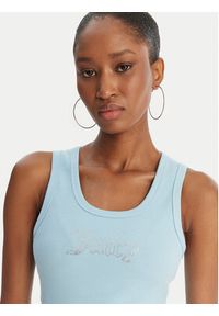 Juicy Couture Top Thin Strap JCWLV126308 Błękitny Slim Fit. Kolor: niebieski. Materiał: bawełna #5