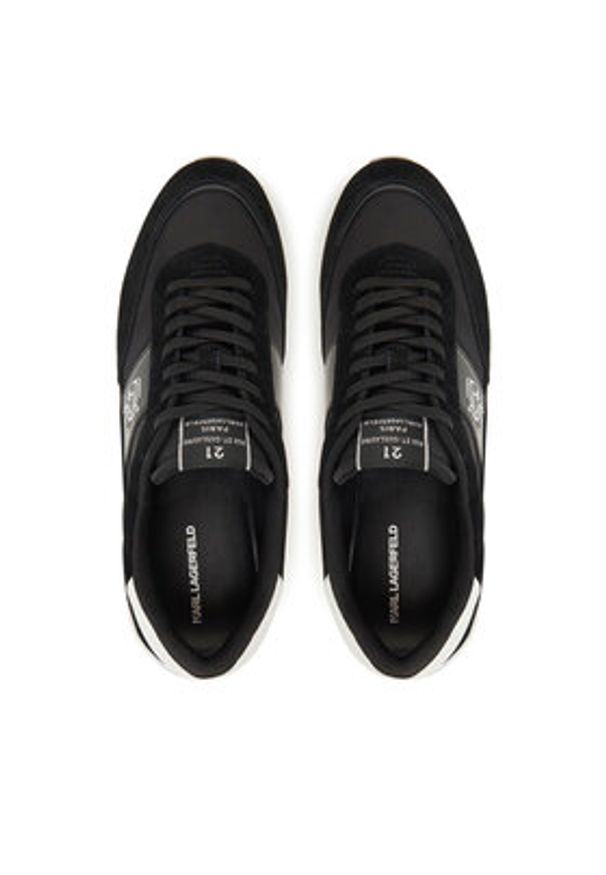 Karl Lagerfeld - KARL LAGERFELD Sneakersy KL53631 Czarny. Kolor: czarny. Materiał: skóra, zamsz