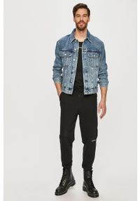 Calvin Klein Jeans - Spodnie. Kolor: czarny. Materiał: bawełna, dzianina. Wzór: gładki #5