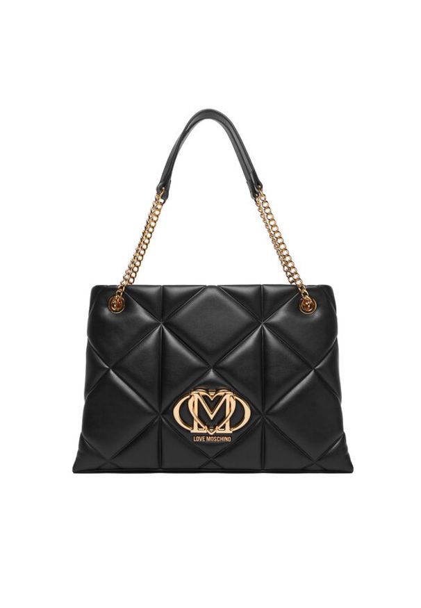 Love Moschino - LOVE MOSCHINO Torebka JC4040PP0NLC0000 Czarny. Kolor: czarny. Materiał: skórzane