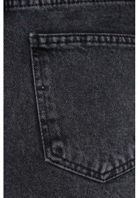 Answear Lab szorty jeansowe damskie kolor czarny gładkie high waist. Okazja: na co dzień. Stan: podwyższony. Kolor: czarny. Materiał: jeans. Wzór: gładki. Styl: wakacyjny #2