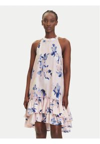 YAS Sukienka letnia Seraki 26037247 Różowy Regular Fit. Kolor: różowy. Materiał: wiskoza. Sezon: lato