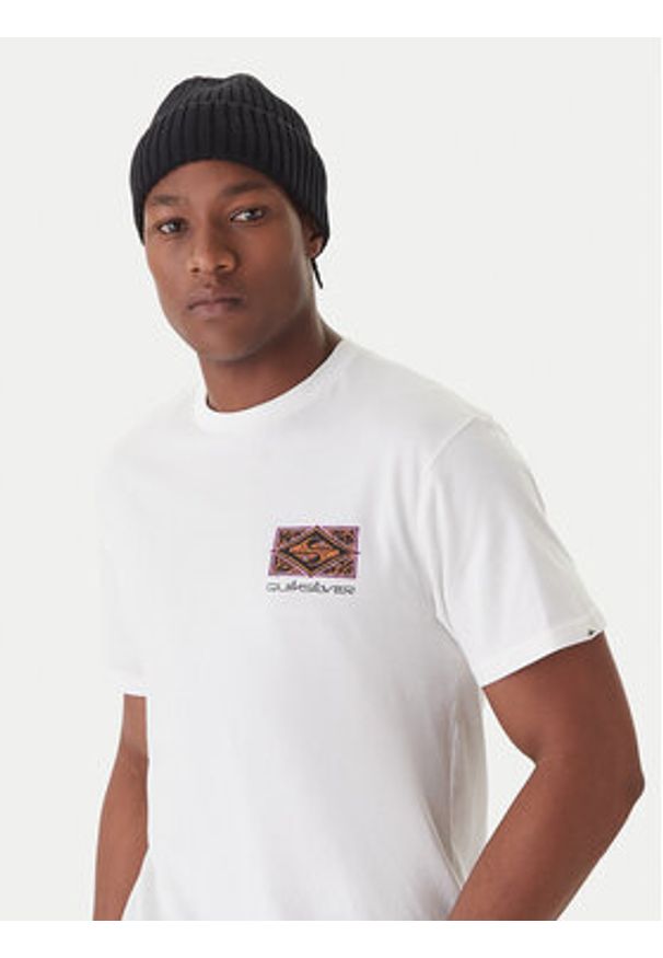 Quiksilver T-Shirt Evo Youth Crisis EQYZT08192 Biały Regular Fit. Kolor: biały. Materiał: bawełna