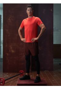 4f - Koszulka treningowa regular z materiałów z recyklingu męska 4F x RL9. Kolor: czerwony. Materiał: materiał. Sport: fitness