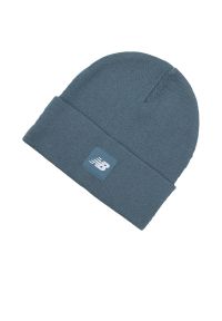 Czapka New Balance LAH13034SRU - niebieska. Kolor: niebieski. Materiał: materiał, akryl. Wzór: aplikacja. Sezon: zima. Styl: sportowy, klasyczny