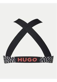 Hugo - HUGO Góra od bikini Monogram 50534948 Czarny. Kolor: czarny. Materiał: syntetyk