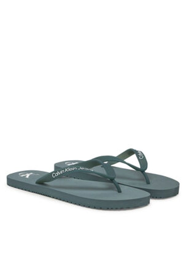 Calvin Klein Jeans Japonki Beach Sandal Transparent Tpu YM0YM01267 Turkusowy. Kolor: turkusowy