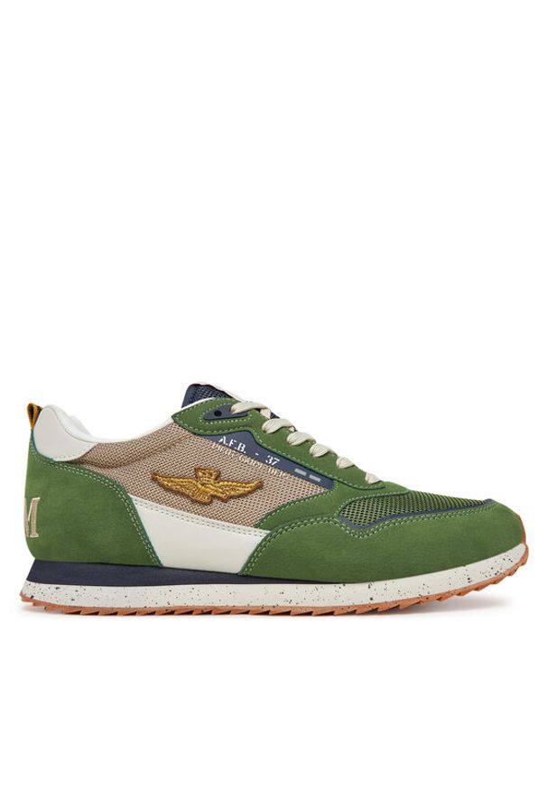 Aeronautica Militare Sneakersy 251SC288CT3545 Khaki. Kolor: brązowy. Materiał: skóra, zamsz