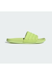 Adidas - Klapki adilette Comfort. Zapięcie: bez zapięcia. Kolor: zielony, wielokolorowy, żółty. Sport: pływanie