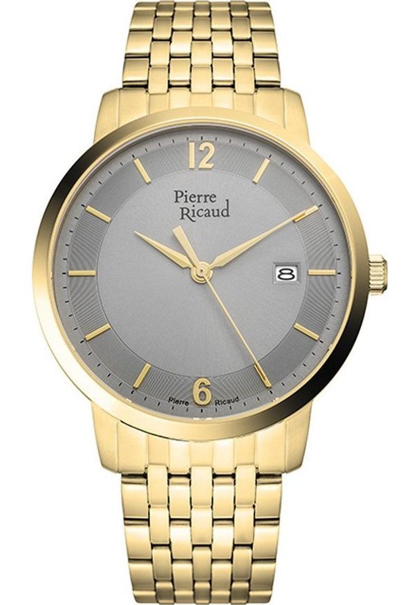 Zegarek Pierre Ricaud Zegarek męski Pierre Ricaud P97247.1157Q złoty. Kolor: złoty