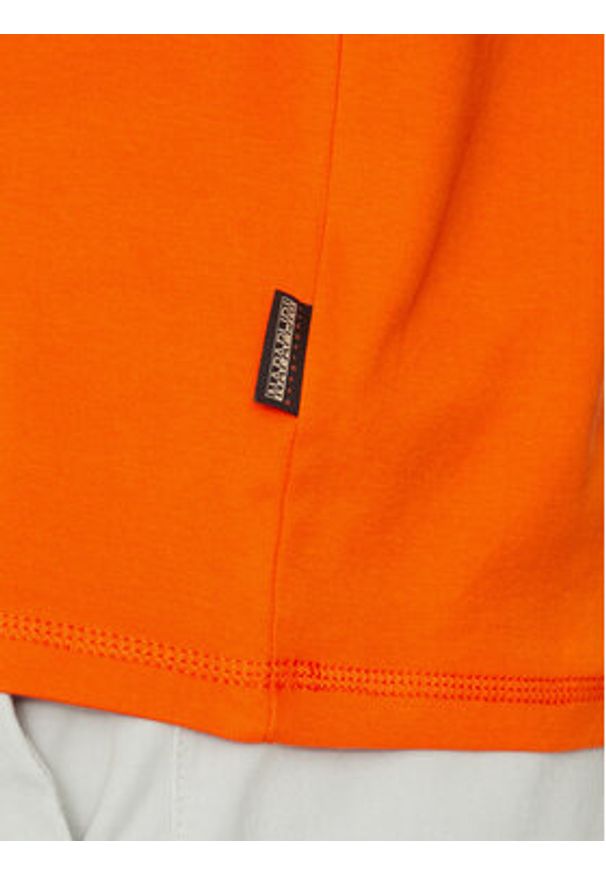 Napapijri T-Shirt S-Vanni NP0A4IEA Pomarańczowy Regular Fit. Kolor: pomarańczowy. Materiał: bawełna