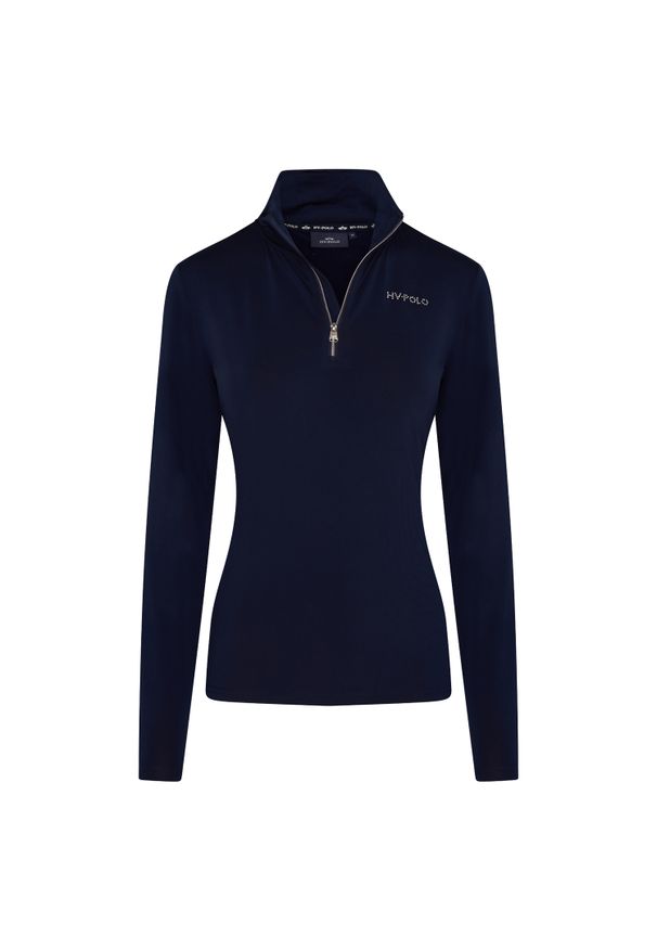 HV POLO - Damska koszulka do jazdy konnej HV Polo Lumi. Typ kołnierza: polo. Kolor: niebieski. Długość rękawa: długi rękaw