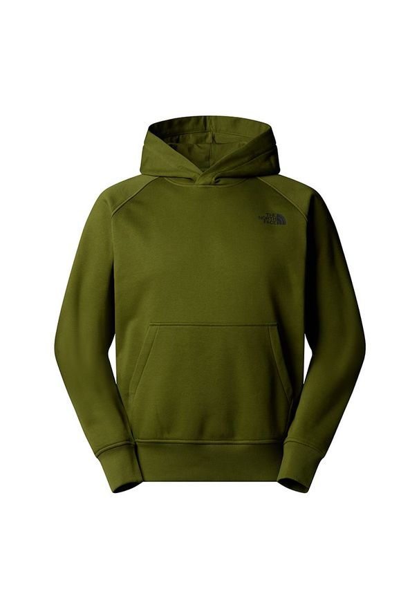 Bluza męska The North Face Raglan Box NSE 0A89F9DIW1 - zielona. Okazja: na co dzień. Typ kołnierza: kaptur. Kolor: zielony. Materiał: poliester, bawełna. Długość rękawa: raglanowy rękaw. Styl: casual, sportowy, klasyczny