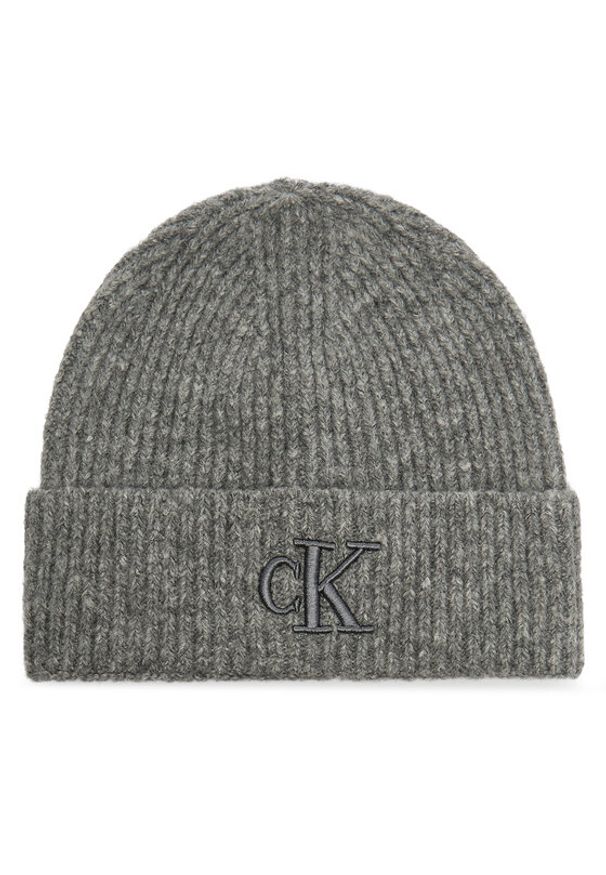 Calvin Klein Czapka Thick Embroidery K60K612321 Szary. Kolor: szary. Materiał: akryl
