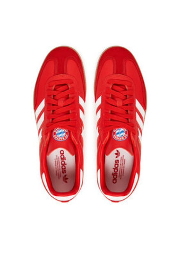 Adidas - adidas Sneakersy Samba FC Bayern JQ4039 Czerwony. Kolor: czerwony. Materiał: skóra