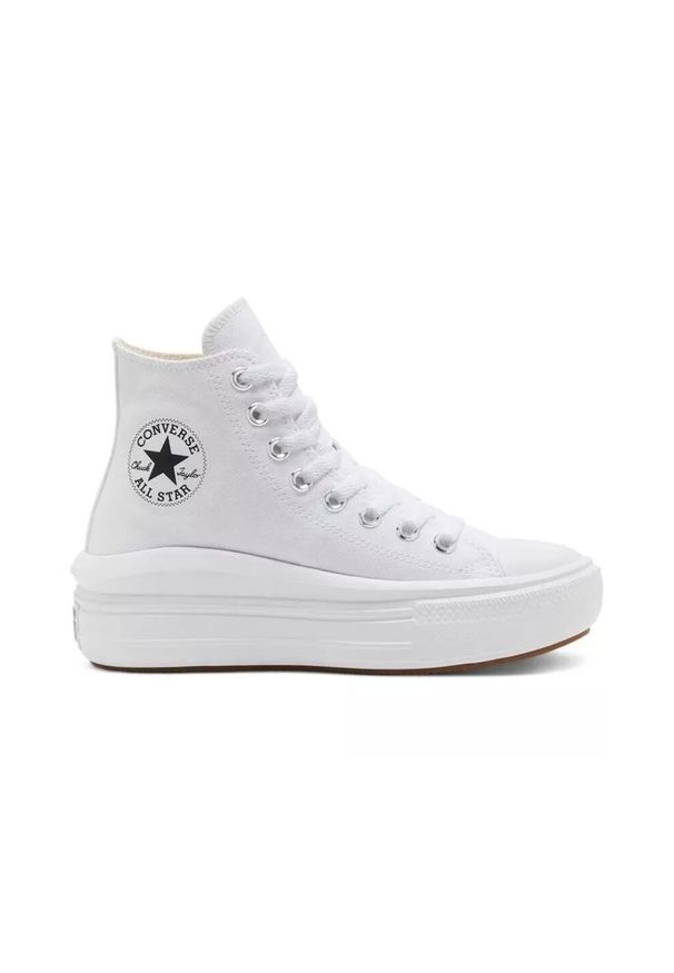 Trampki Converse Chuck Taylor All Star Move Hi, Dla obu płci. Kolor: biały. Materiał: materiał. Model: Converse All Star
