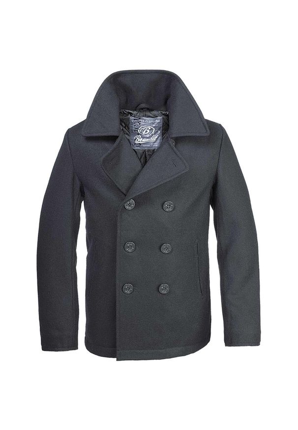 Płaszcz męski Brandit Pea Coat - 3109 XL. Kolor: czarny. Sport: turystyka piesza